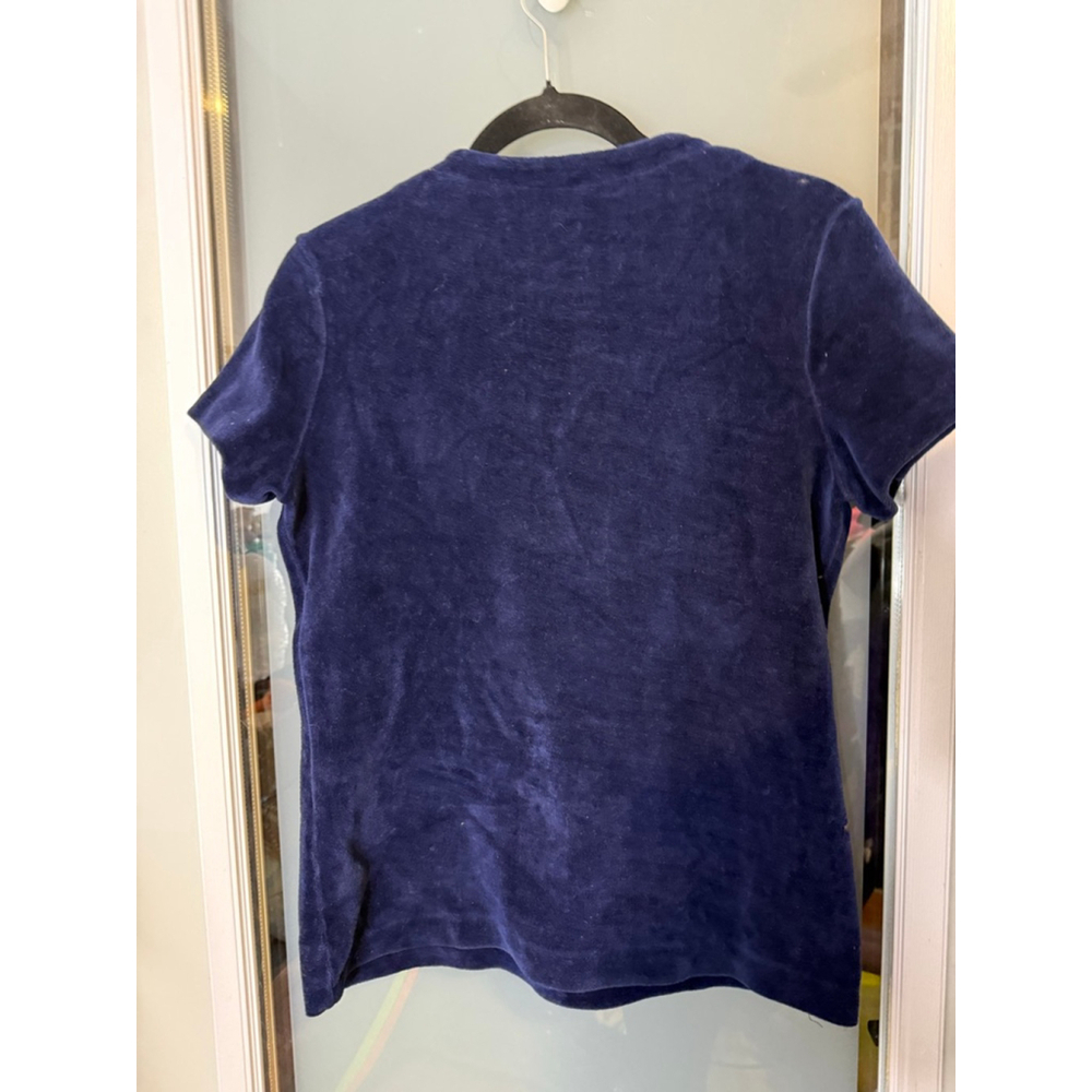 Vintage Bobbie Brooks Navy Short Sleeve Lace-Up Tee Presumed Size S - Picture 6 of 6